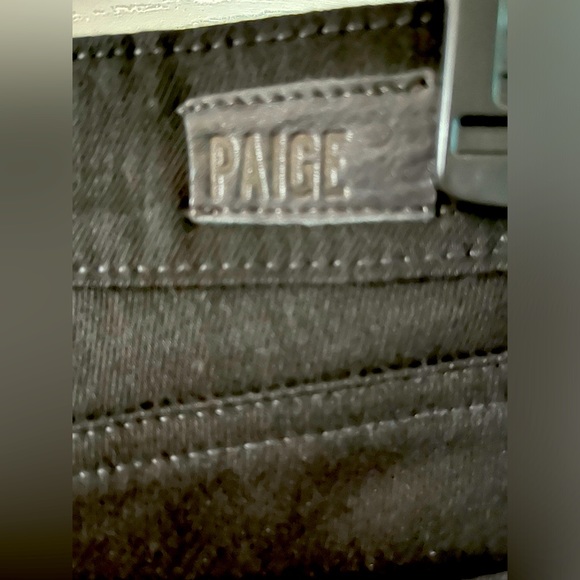 PAIGE brocade embroidery style black and off white denim - Picture 5 of 6